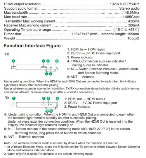 PCPRO HDWE07 150M WIRELESS KABLOSUZ HDMI EXTENDER KABLOSUZ HDMI GORÜNTÜ AKTARICI - Projeksiyon / Projeksiyon Aparatları ürünleri tekmarshop.com'da